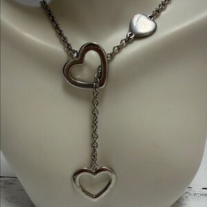 Y2K BIJOUX TERNER Silver Heart Chain Necklace